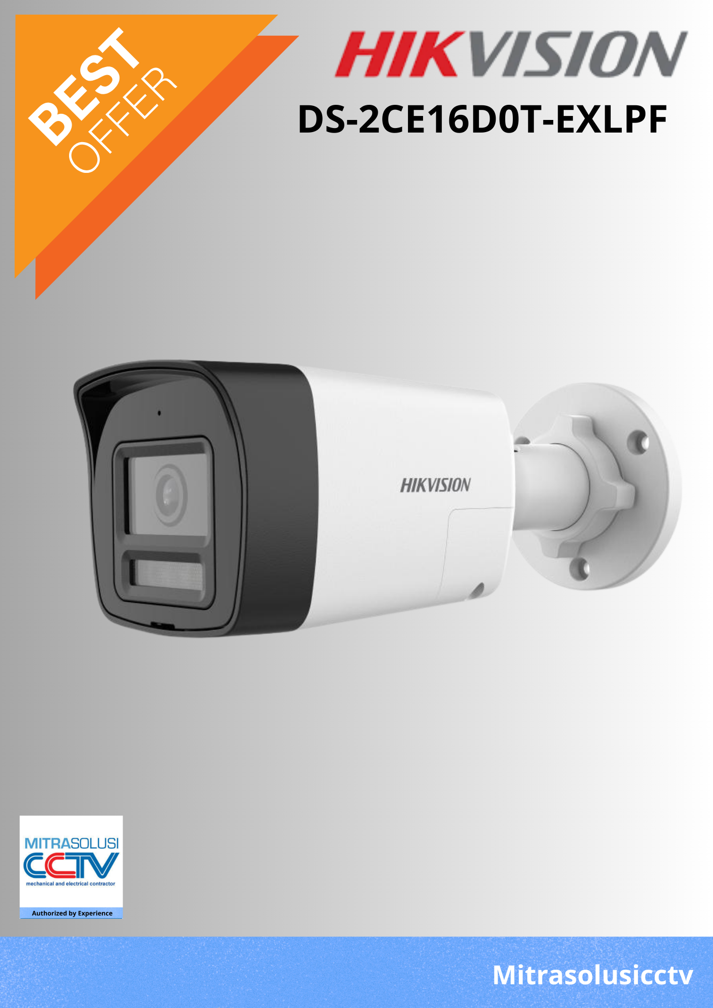 Kamera Outdoor Hikvision  DS-2CE16D0T-EXLPF