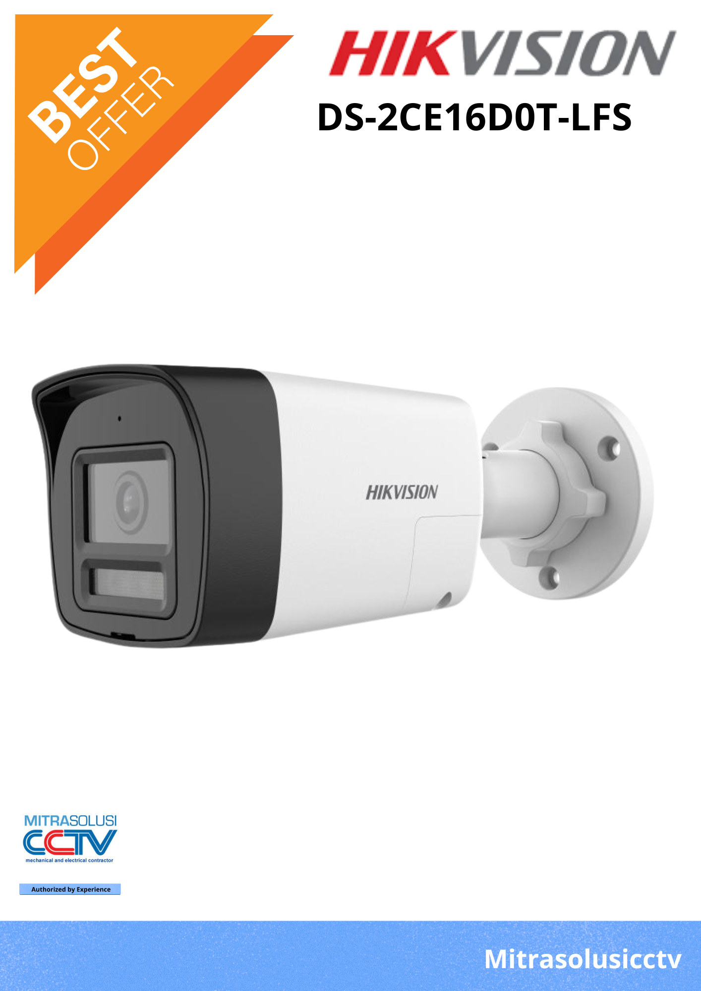 Kamera Outdoor Hikvision  DS-2CE16D0T-LFS