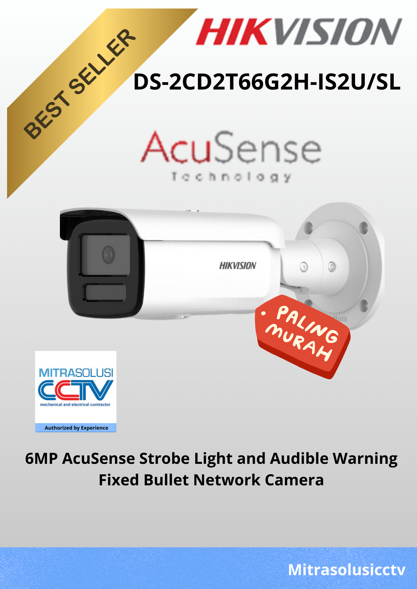 Kamera Outdoor Hikvision DS-2CD2T66G2H-IS2U/SL